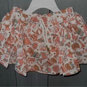 Baby Girl Cheeky Plum Santa’s Little Helper Harper Skort 18-24 M Vintage Bear